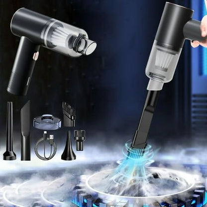 3-in-1 Vacuum Cleaner for Car & Home – Compact, Cordless, Wet & Dry, Blower Function, Mini & Portable for Sofa, Dust, and Deep Cleaning